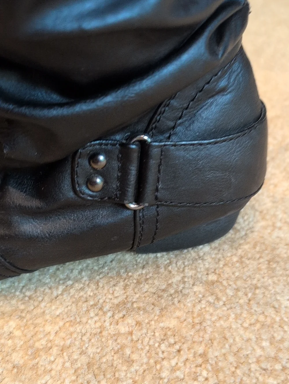 Black Slouchy Mid-Calf Women's Boots
